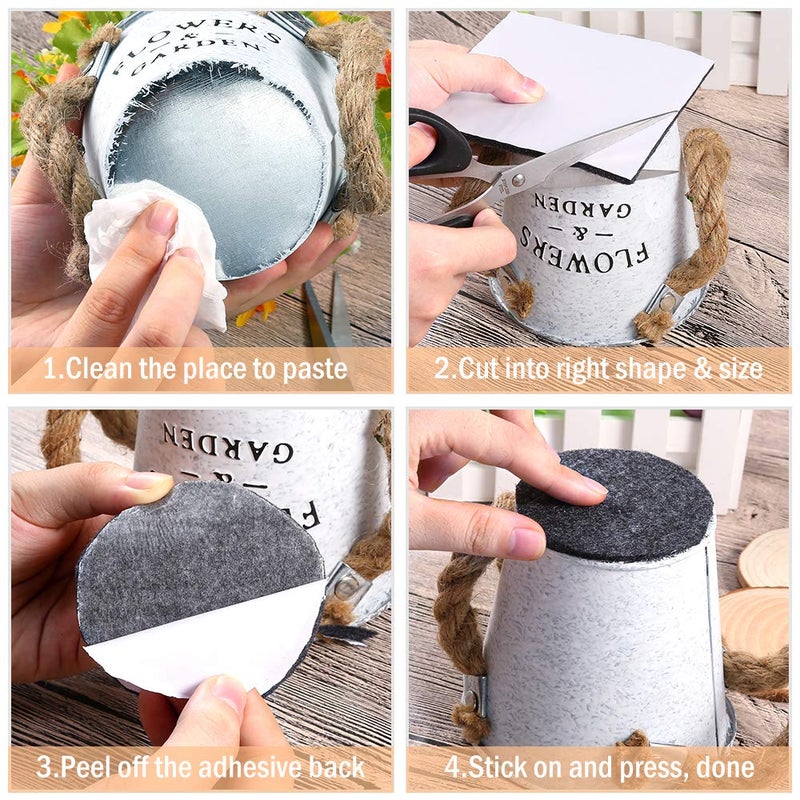 Pllieay 1 Pack Felt Tape in Self Adhesive, Dark Gray Polyester Felt Strip Roll 3.9 inch Wide x 59 inch Long x 0.15 inch Thick for Protect Furnitures, Hard Surface and Freedom DIY Adhesive - Image 5